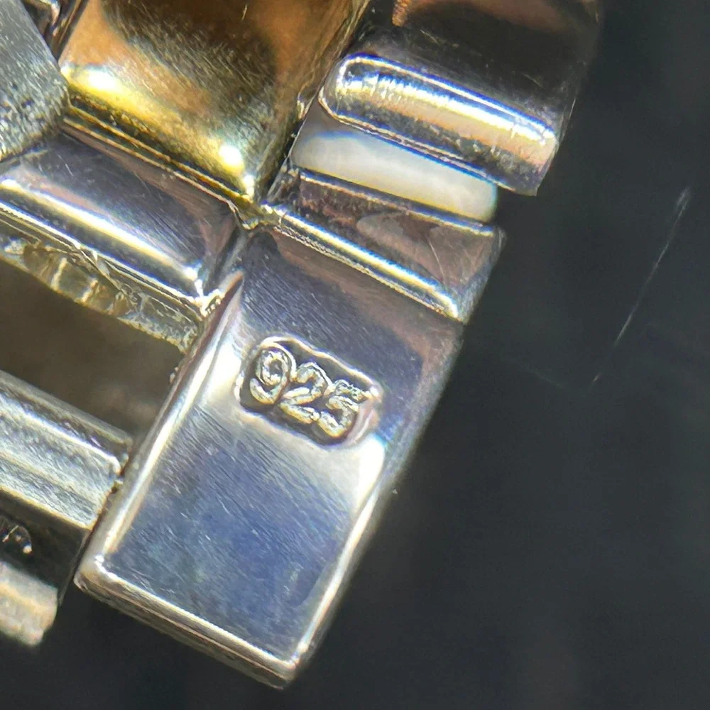 Ecclissi Sterling Silver Watch 32250‎ Japan Quartz White Dial Link Bracelet